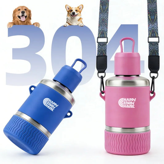 27oz Stainless Steel Double Wall Insulated Water Bottle/Bowl Hiking Walks Travel