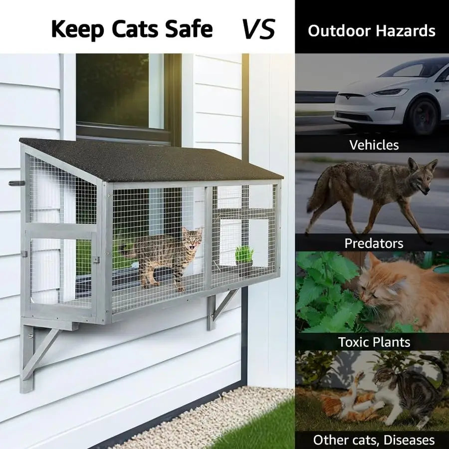 Window Box Catio for Indoor Cats