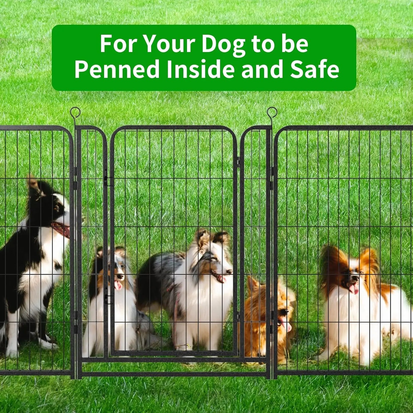 Playpen Outdoor Extra Wide 12 Piece Panels Heavy Duty Anti-Rust Coating-Strengthened Dog Fence 40" Height