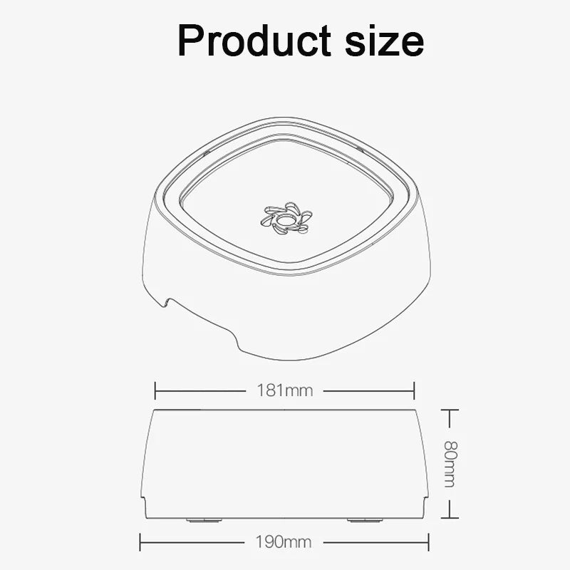 Pet Floating Bowl Water Drinker No Splash Water Cat Bowl Portable Dog Bowl