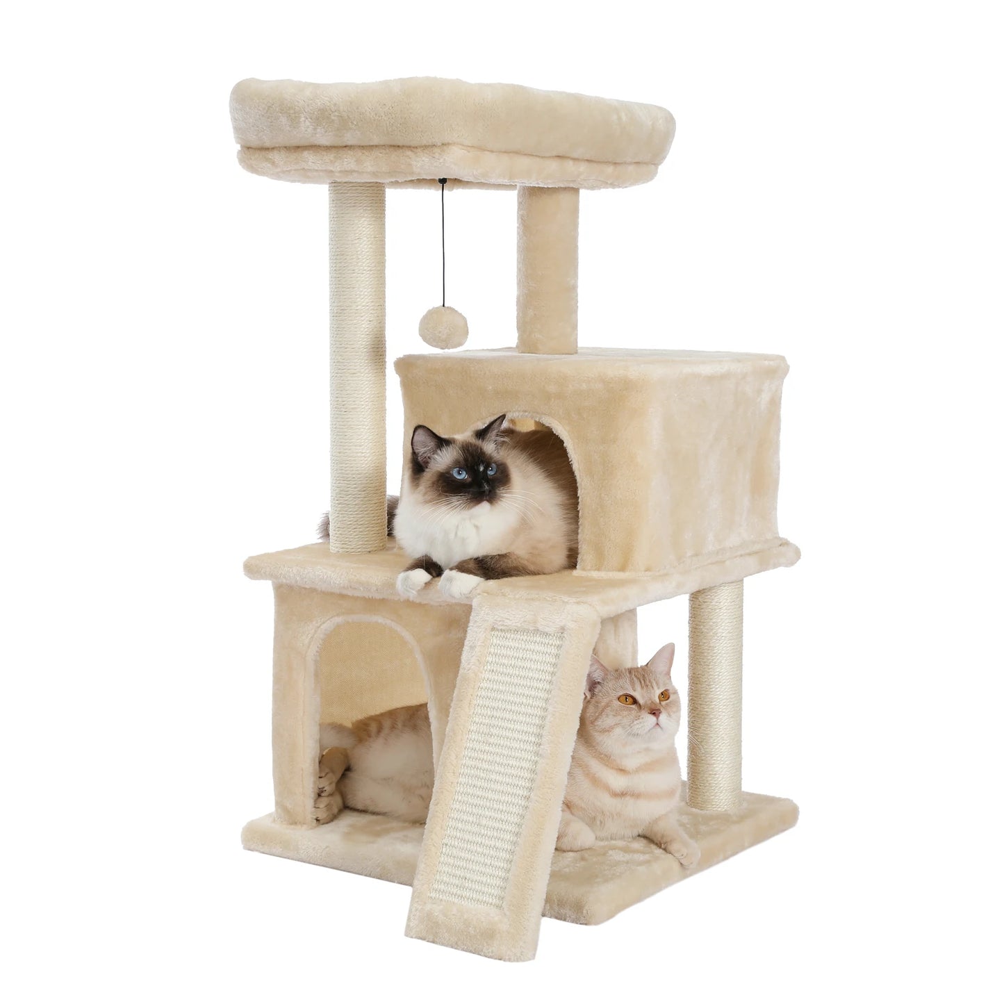 Large Cat Tree for Indoor Cats with Sisal Scratching Post
