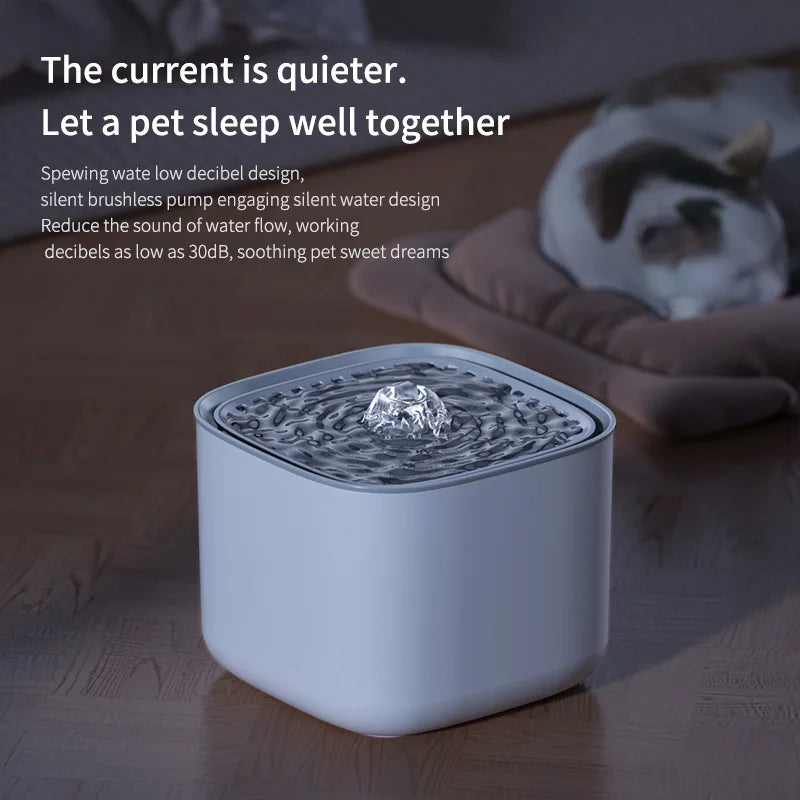 3L Cat Water Fountain Auto Recirculate Filter  USB Electric