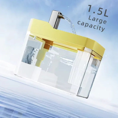 USB Cat Water Fountain with Auto Filter Transparent Anti-Dry Burning Recirculating Dispenser Includes Pump