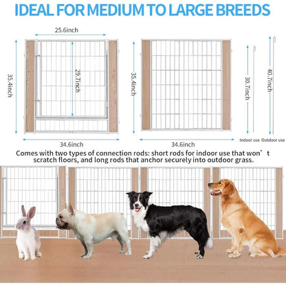 Heavy Duty Playpen Indoor Outdoor for Medium and Small Pets