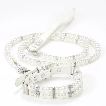 Luxury Pearl Sphynx Cat Necklace Collar for Small Cats