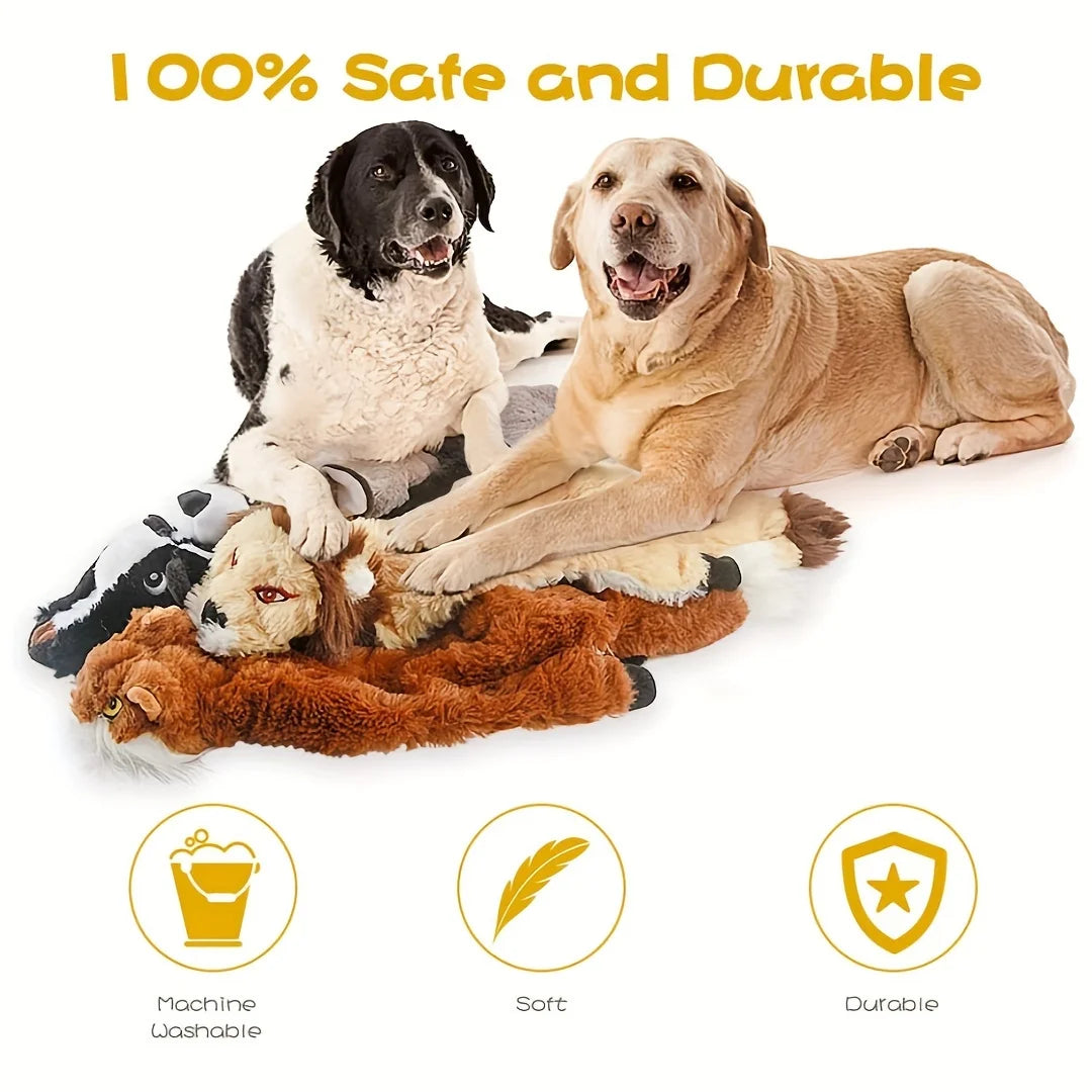 Squeaky Plush Dog Toy - Durable Chew for Small to Large Breeds
