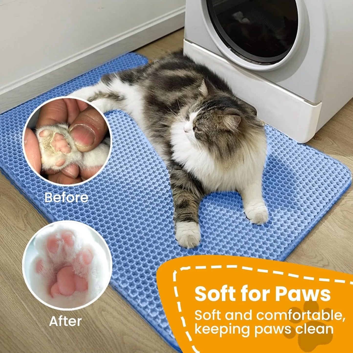 Double Layer Waterproof Anti-slip Cat Litter Mat