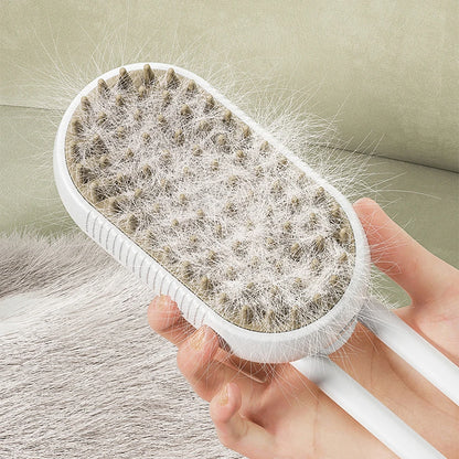 Cat /Dog Steam Brush 3 in 1 Electric USB Rechargeable Grooming Massage Comb for Pet