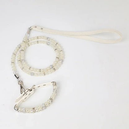 Luxury Pearl Sphynx Cat Necklace Collar for Small Cats