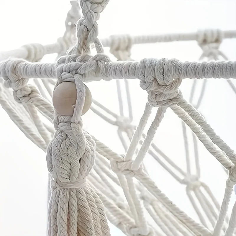 Extra Large Hand-woven Cotton Rope Cat Hammock 40cm/15.75in Super Load-bearing Durable Fits 2 Cats