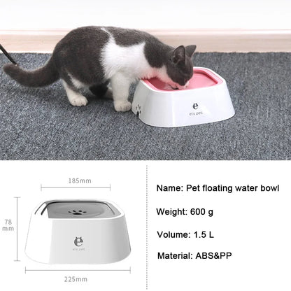 Pet Floating Bowl Water Drinker No Splash Water Cat Bowl Portable Dog Bowl