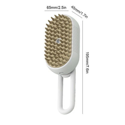 Cat /Dog Steam Brush 3 in 1 Electric USB Rechargeable Grooming Massage Comb for Pet
