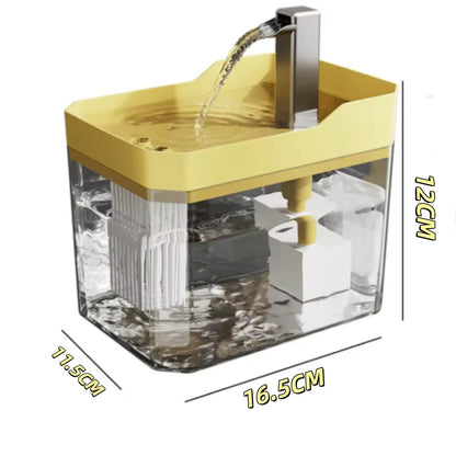USB Cat Water Fountain with Auto Filter Transparent Anti-Dry Burning Recirculating Dispenser Includes Pump