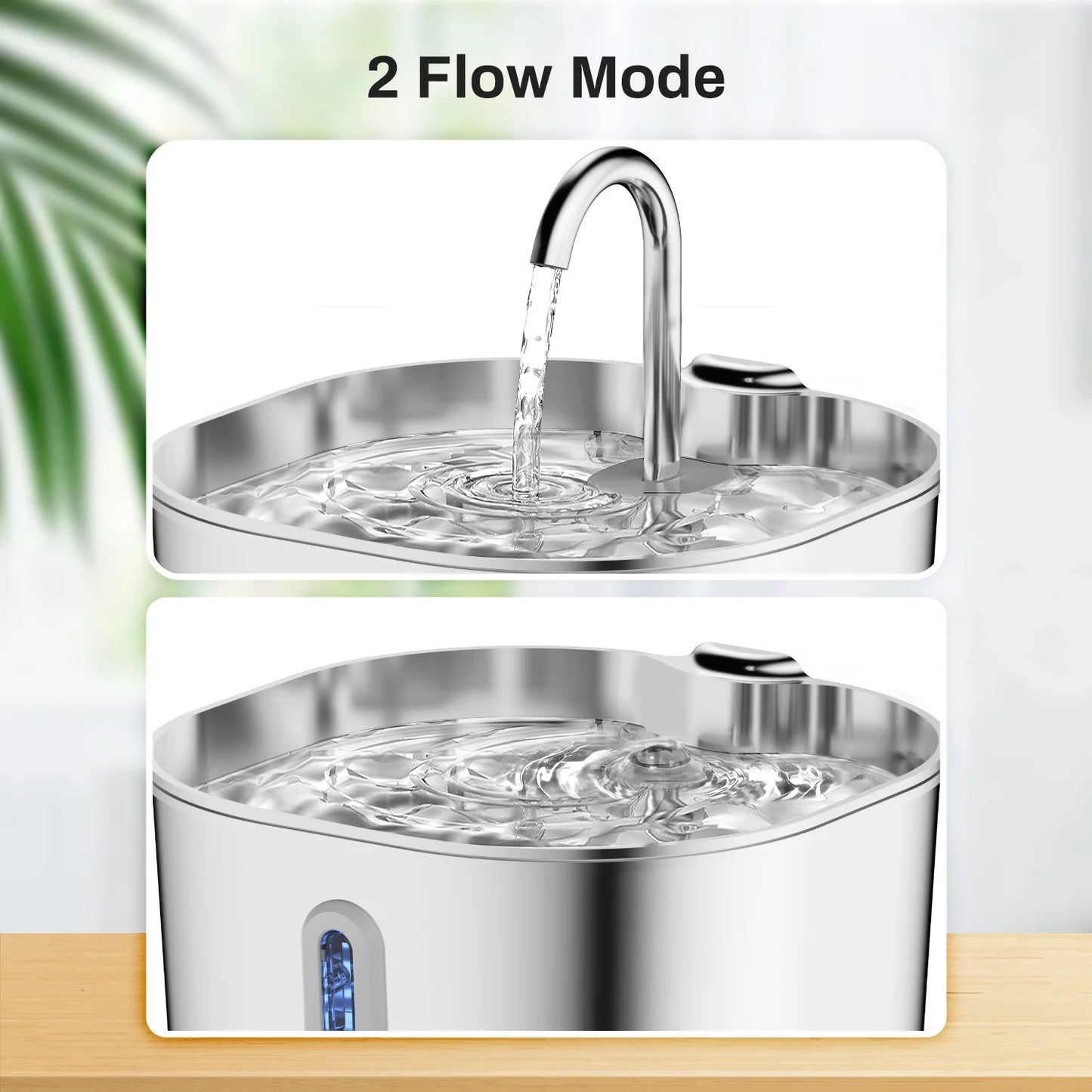 2.2L Automatic  Water Fountain Square Stainless Steel  with window