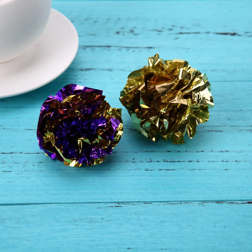 12pcs Shiny Paper Balls Assorted