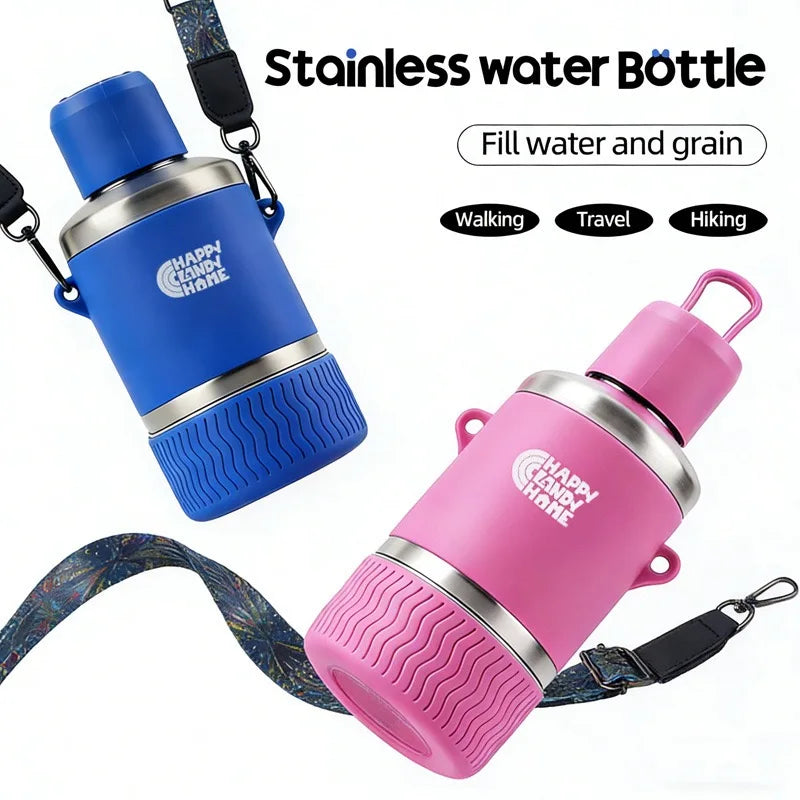 27oz Stainless Steel Double Wall Insulated Water Bottle/Bowl Hiking Walks Travel