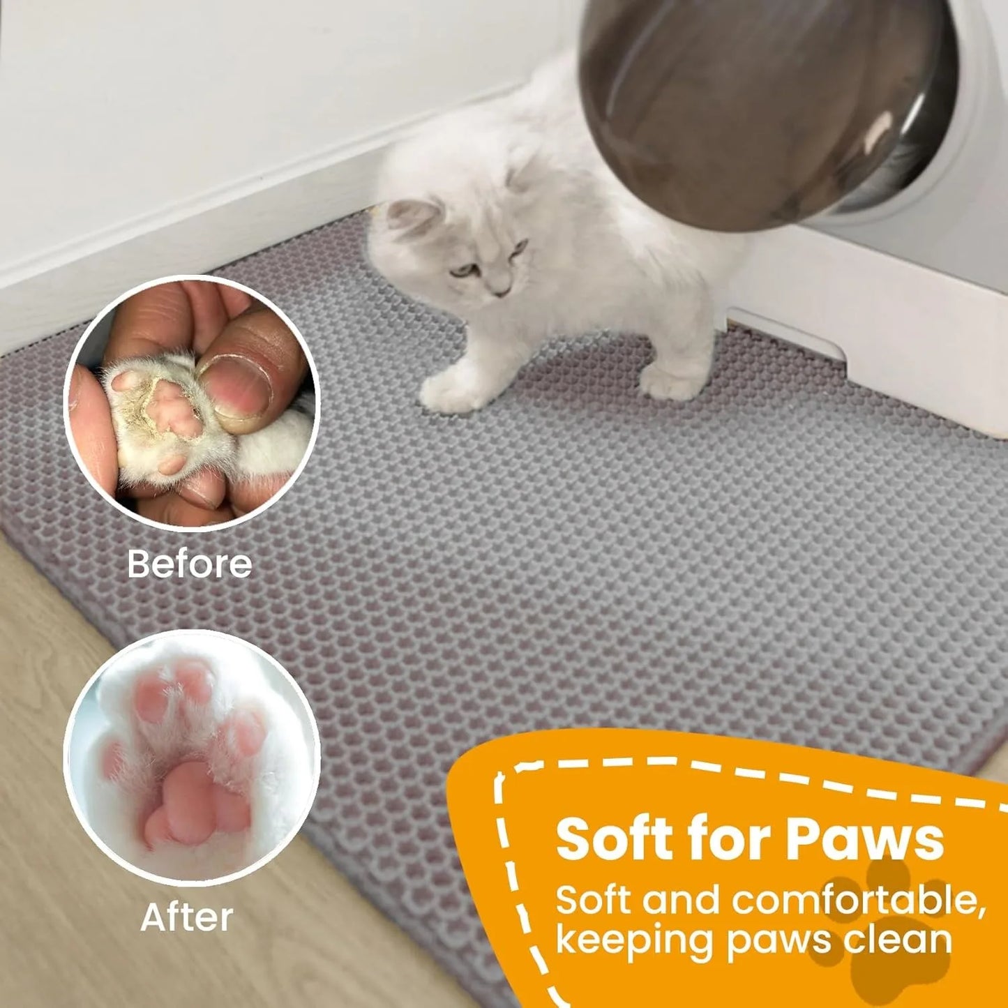 Double Layer Waterproof Anti-slip Cat Litter Mat
