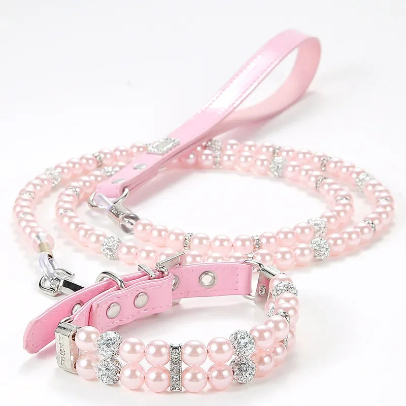 Luxury Pearl Sphynx Cat Necklace Collar for Small Cats