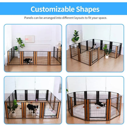 Heavy Duty Playpen Indoor Outdoor for Medium and Small Pets