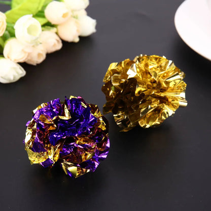 12pcs Shiny Paper Balls Assorted