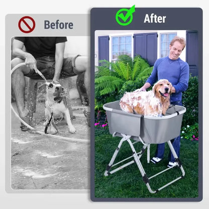 Elevated ,Foldable Pet  Bathing Station Adjustable, Ideal For Medium To Large Pets