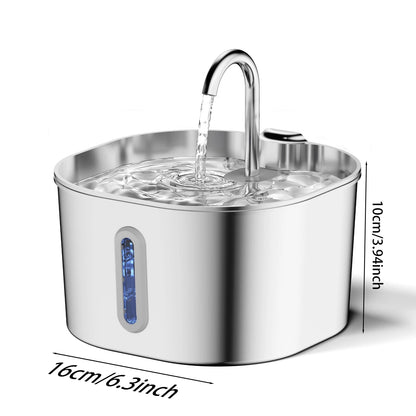 2.2L Automatic  Water Fountain Square Stainless Steel  with window