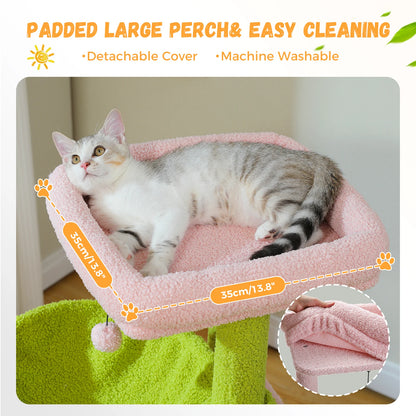 Large Cat Tree for Indoor Cats with Sisal Scratching Post