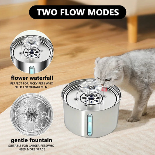 3L Automatic 304 Stainless Steel Water Dispenser Ultra-Quiet Pump with Water Level Window