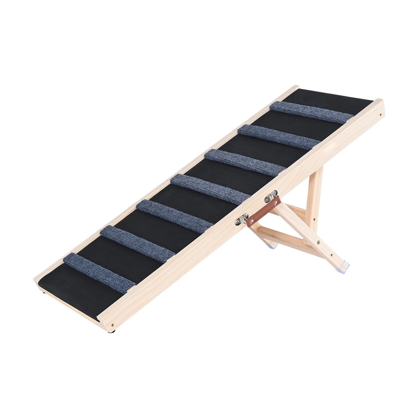 Dog Ramp Folding Ladder Anti-slip High Adjustable Wooden Pet Ramp Removable