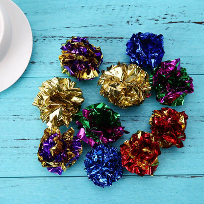 12pcs Shiny Paper Balls Assorted