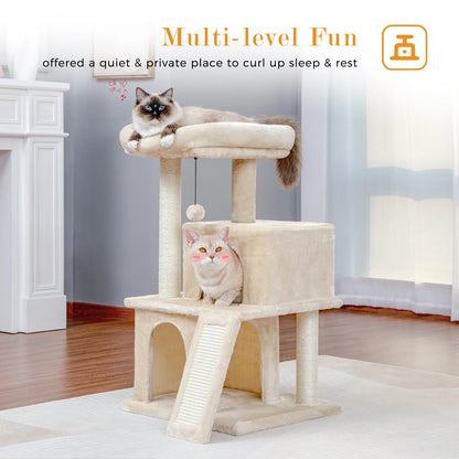 Large Cat Tree for Indoor Cats with Sisal Scratching Post