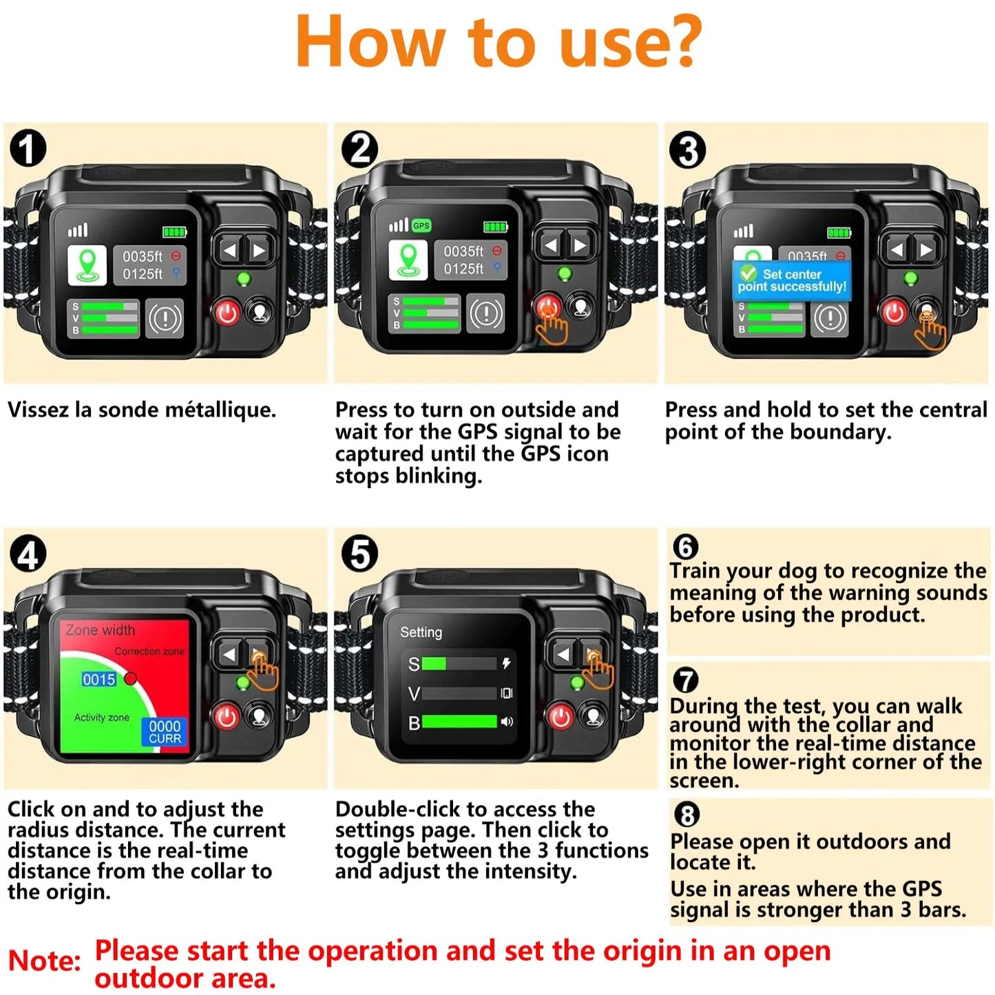 GPS Wireless Dog Fencing System - System Range 15~2000m