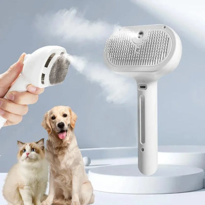 Dog Comb with Steam Massage, Reduces Shedding & Tangles for Dogs Cats