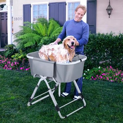Elevated ,Foldable Pet  Bathing Station Adjustable, Ideal For Medium To Large Pets