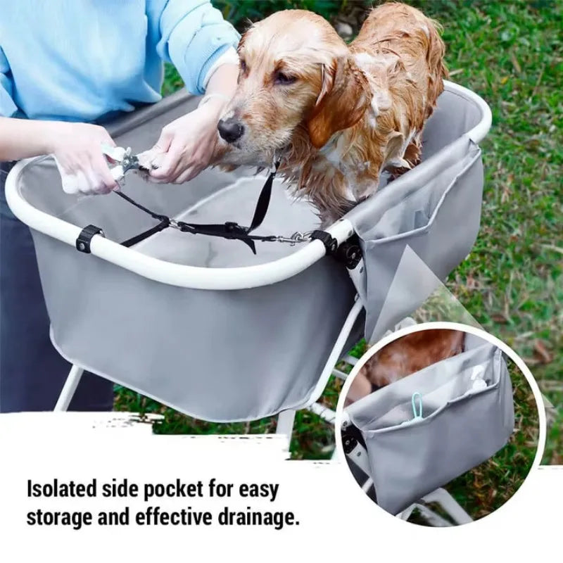 Elevated ,Foldable Pet  Bathing Station Adjustable, Ideal For Medium To Large Pets