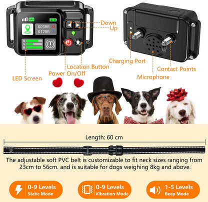 GPS Wireless Dog Fencing System - System Range 15~2000m