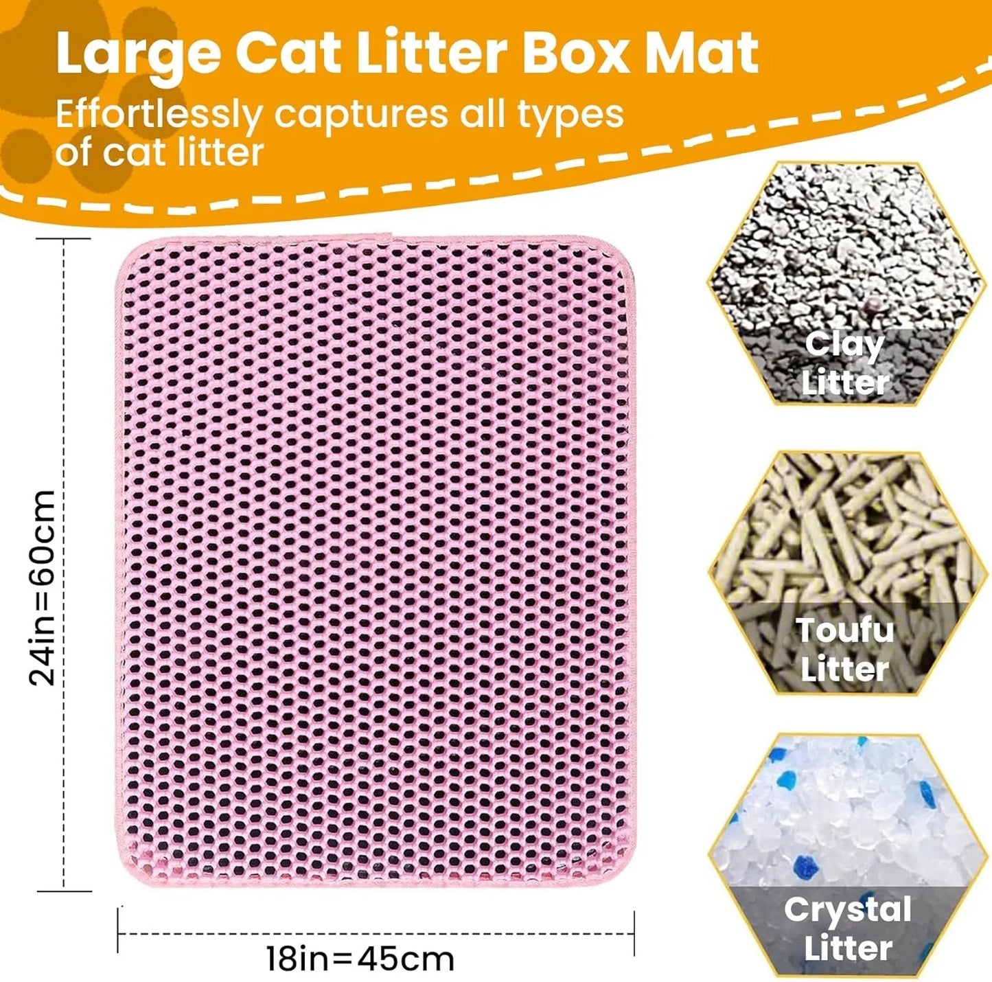 Double Layer Waterproof Anti-slip Cat Litter Mat