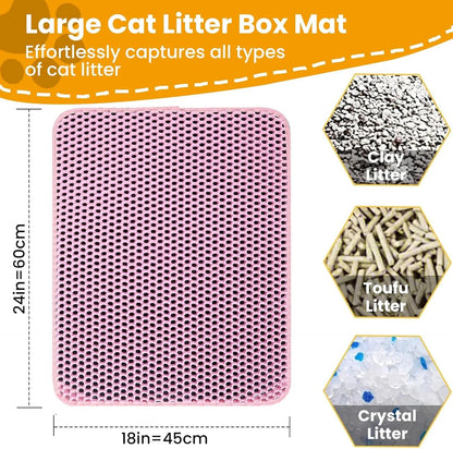 Double Layer Waterproof Anti-slip Cat Litter Mat