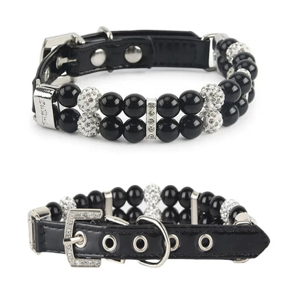 Luxury Pearl Sphynx Cat Necklace Collar for Small Cats