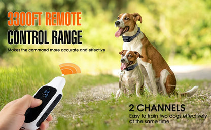 800m Digital Dog Training Collar Waterproof Rechargeable Remote Control  with LCD Display for All Size Shock Vibration Sound