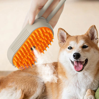 Cat /Dog Steam Brush 3 in 1 Electric USB Rechargeable Grooming Massage Comb for Pet