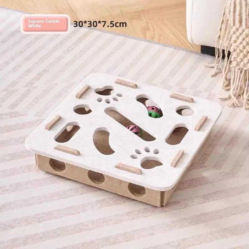 Cat Felt Puzzle Box With Ball Indoor Entertainment