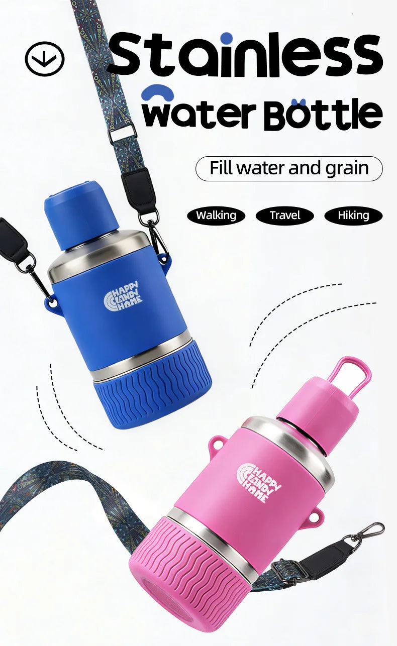 27oz Stainless Steel Double Wall Insulated Water Bottle/Bowl Hiking Walks Travel