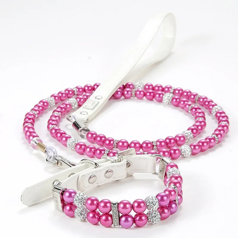Luxury Pearl Sphynx Cat Necklace Collar for Small Cats