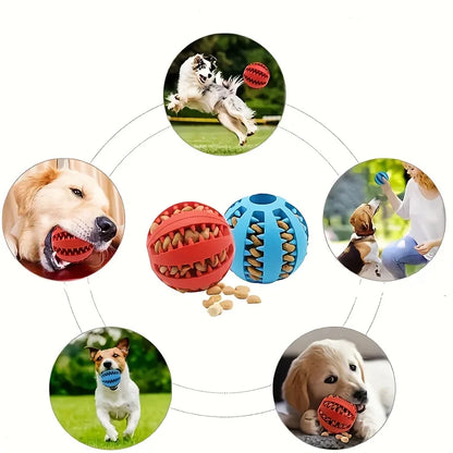 Interactive Dog Chew Toys Treat Dispenser/ Dental Cleaning Balls /Aggressive Chewers