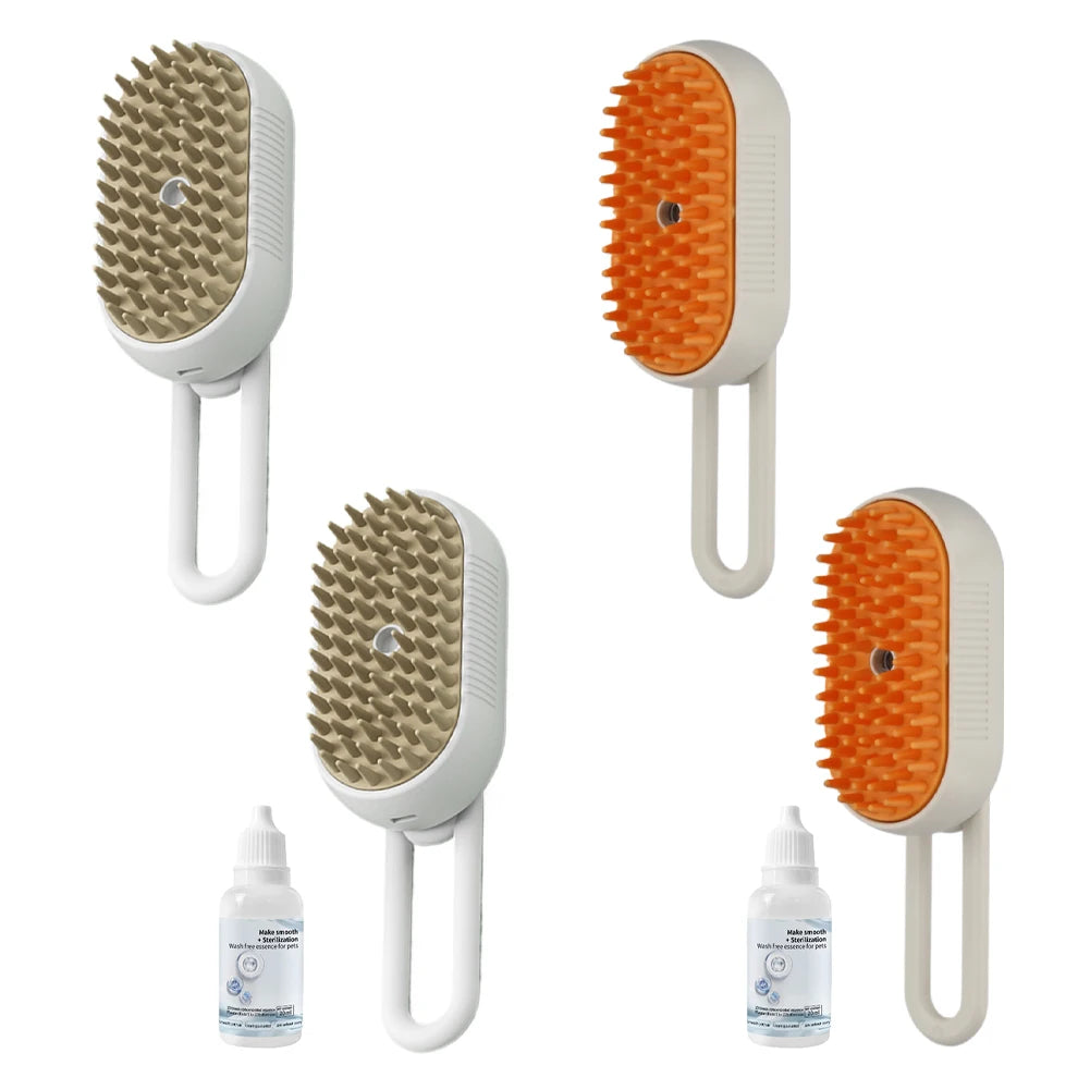 Cat /Dog Steam Brush 3 in 1 Electric USB Rechargeable Grooming Massage Comb for Pet