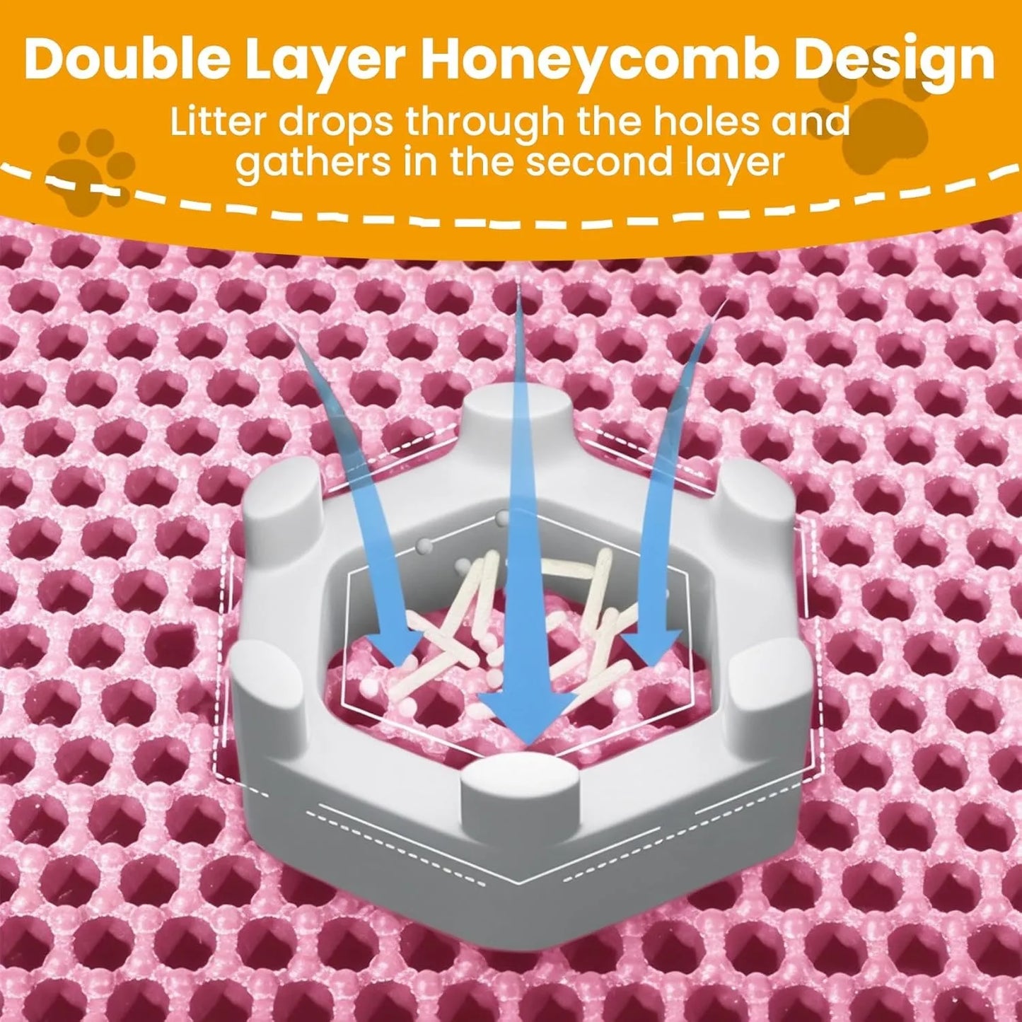 Double Layer Waterproof Anti-slip Cat Litter Mat
