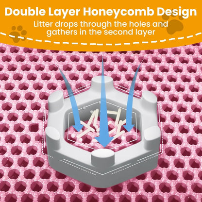 Double Layer Waterproof Anti-slip Cat Litter Mat