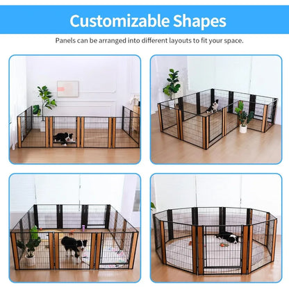 Heavy Duty Playpen Indoor Outdoor for Medium and Small Pets