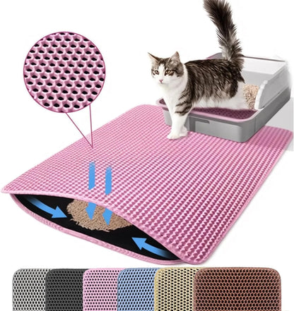 Double Layer Waterproof Anti-slip Cat Litter Mat